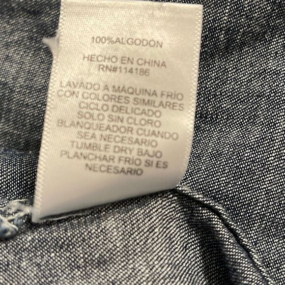 Frye & Co. Men’s Chambray Pearl Snap Button Denim Western/Cowboy Shirt - Picture 11 of 11